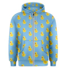 Rubber duck pattern Men s Zipper Hoodie