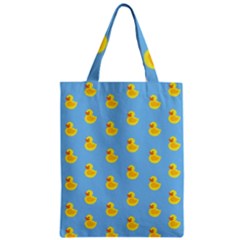 Rubber Duck Pattern Zipper Classic Tote Bag by Valentinaart