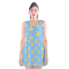 Rubber duck pattern Scoop Neck Skater Dress