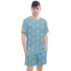 Rubber duck pattern Men s Mesh Tee and Shorts Set