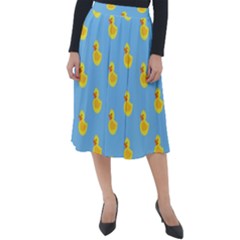 Rubber duck pattern Classic Velour Midi Skirt 