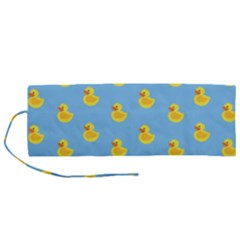 Rubber Duck Pattern Roll Up Canvas Pencil Holder (m) by Valentinaart