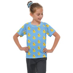 Rubber duck pattern Kids  Mesh Piece Tee