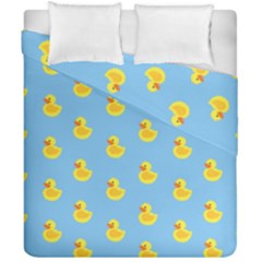 Rubber Duck Pattern Duvet Cover Double Side (california King Size) by Valentinaart