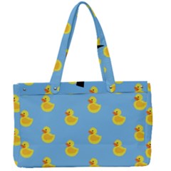 Rubber Duck Pattern Canvas Work Bag by Valentinaart