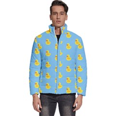 Rubber Duck Pattern Men s Puffer Bubble Jacket Coat by Valentinaart