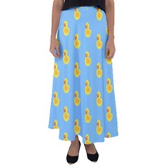 Rubber Duck Pattern Flared Maxi Skirt by Valentinaart