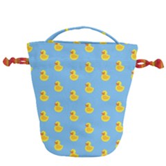 Rubber Duck Pattern Drawstring Bucket Bag by Valentinaart