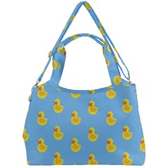 Rubber Duck Pattern Double Compartment Shoulder Bag by Valentinaart