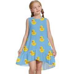 Rubber Duck Pattern Kids  Frill Swing Dress