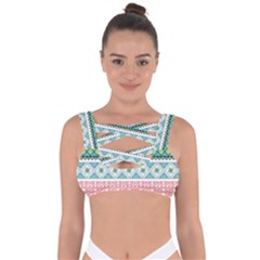 Ukraine Ornament Pattern Symbolism Geometric Bandaged Up Bikini Top by pakminggu