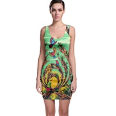 Monkey Tiger Bird Parrot Forest Jungle Style Bodycon Dress by Grandong