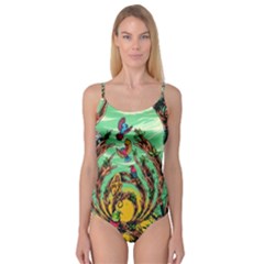 Monkey Tiger Bird Parrot Forest Jungle Style Camisole Leotard  by Grandong
