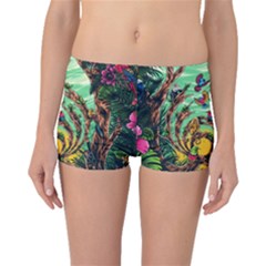 Monkey Tiger Bird Parrot Forest Jungle Style Boyleg Bikini Bottoms by Grandong