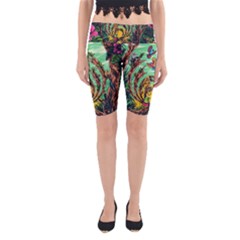 Monkey Tiger Bird Parrot Forest Jungle Style Yoga Cropped Leggings by Grandong