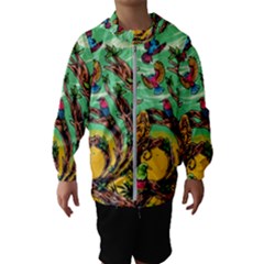 Monkey Tiger Bird Parrot Forest Jungle Style Kids  Hooded Windbreaker by Grandong