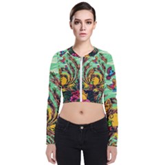 Monkey Tiger Bird Parrot Forest Jungle Style Long Sleeve Zip Up Bomber Jacket by Grandong