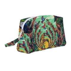 Monkey Tiger Bird Parrot Forest Jungle Style Wristlet Pouch Bag (medium) by Grandong