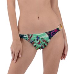Monkey Tiger Bird Parrot Forest Jungle Style Ring Detail Bikini Bottoms by Grandong