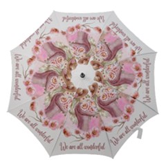 Women with flowers Hook Handle Umbrellas (Small)