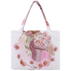 Women with flowers Mini Tote Bag