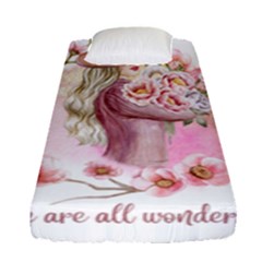 Women with flowers Fitted Sheet (Single Size)