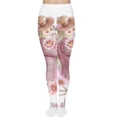 Women With Flowers Tights by fashiontrends