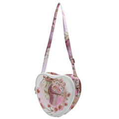 Women with flowers Heart Shoulder Bag