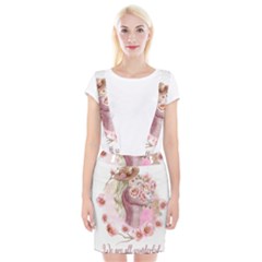 Women with flowers Braces Suspender Skirt