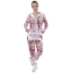 Women With Flowers Women s Tracksuit by fashiontrends