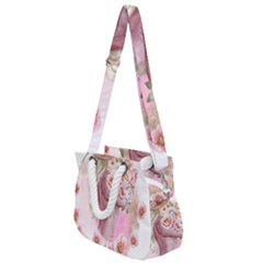 Women with flowers Rope Handles Shoulder Strap Bag