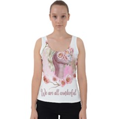 Women with flowers Velvet Tank Top