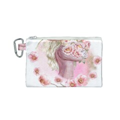 Women with flowers Canvas Cosmetic Bag (Small)