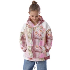 Women With Flowers Kids  Oversized Hoodie by fashiontrends