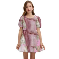 Women with flowers Kids  Short Sleeve Dolly Dress