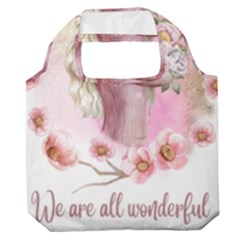 Women with flowers Premium Foldable Grocery Recycle Bag