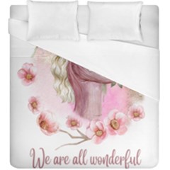 Women with flower Duvet Cover (King Size)