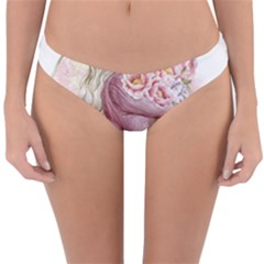 Women with flower Reversible Hipster Bikini Bottoms