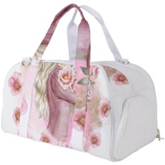 Women with flower Burner Gym Duffel Bag