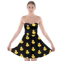 Rubber Duck Strapless Bra Top Dress by Valentinaart