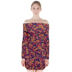 Kaleidoscope Dreams  Long Sleeve Off Shoulder Dress by dflcprintsclothing