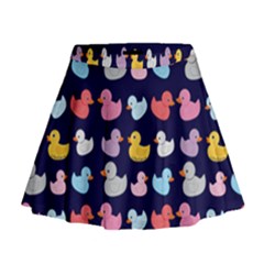 Micro Duck Pattern Mini Flare Skirt by InPlainSightStyle