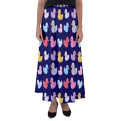 Micro Duck Pattern Flared Maxi Skirt by InPlainSightStyle