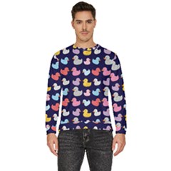 Micro Duck Pattern Men s Fleece Sweatshirt by InPlainSightStyle