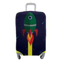 Rocket Halftone Astrology Astronaut Luggage Cover (small)