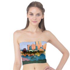 City Buildings Urban Dawn Tube Top