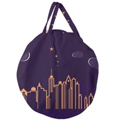 Skyscraper Town Urban Towers Giant Round Zipper Tote