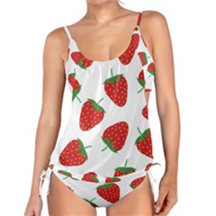 Seamless Pattern Fresh Strawberry Tankini Set