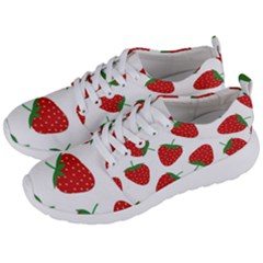 Seamless Pattern Fresh Strawberry Men s Lightweight Sports Shoes