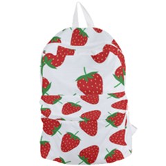 Seamless Pattern Fresh Strawberry Foldable Lightweight Backpack